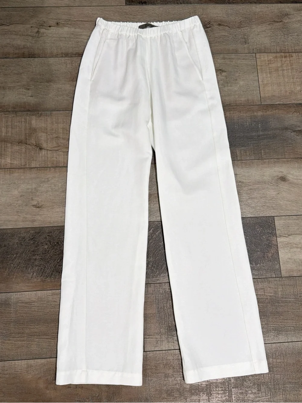 Enza Costa twill everywhere pant in off white - Picture 2 of 7